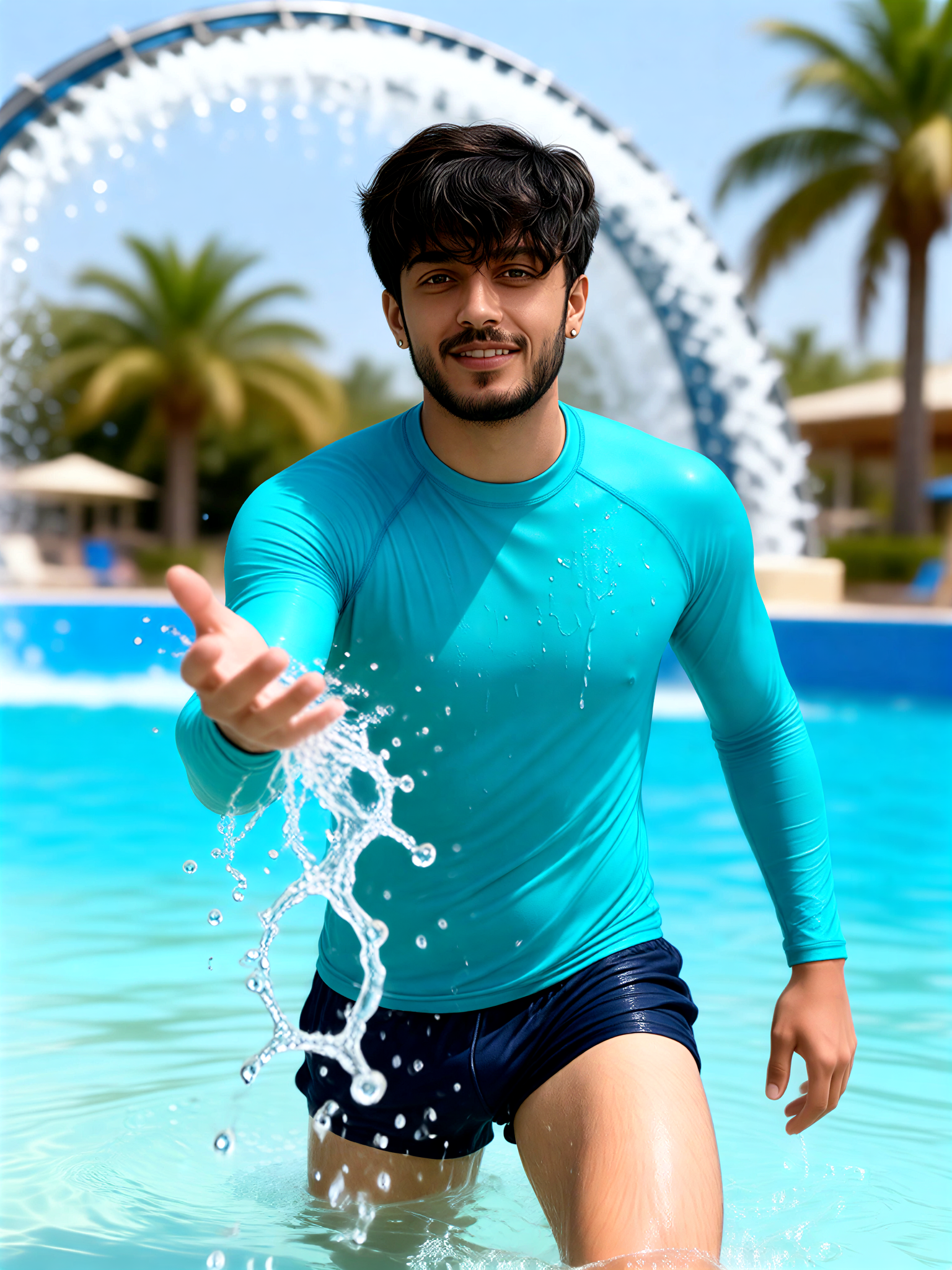 Pool Laugh Splash Boy image