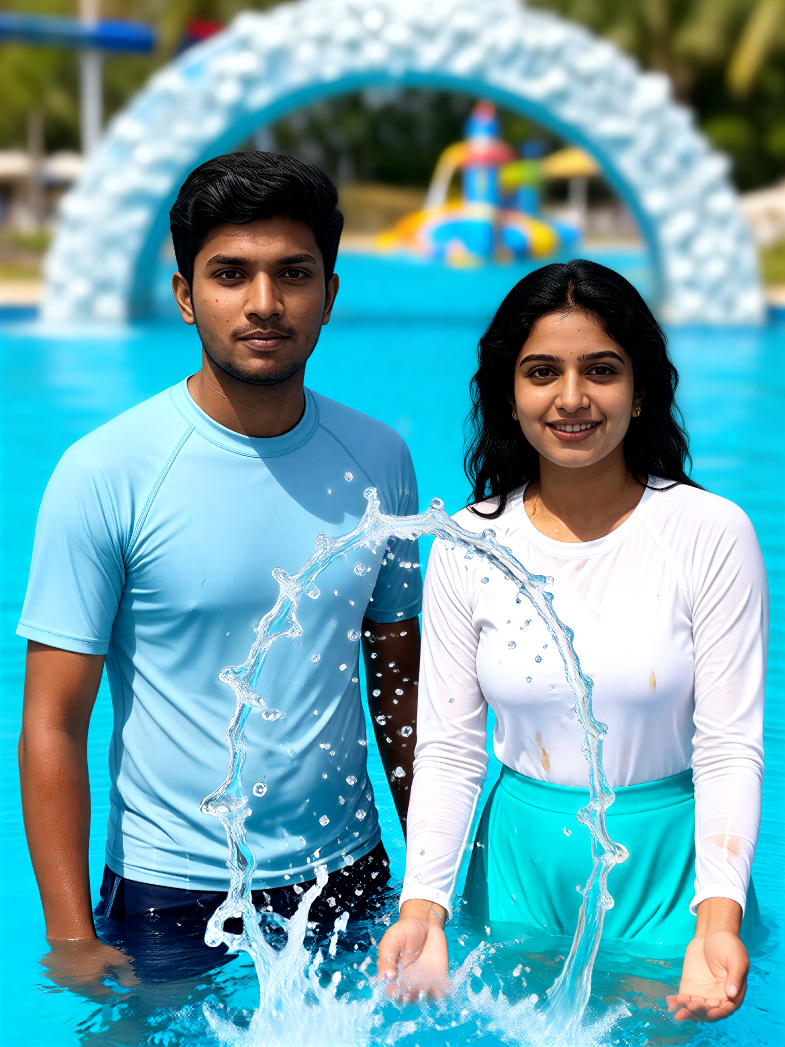 Couple Water Toss image