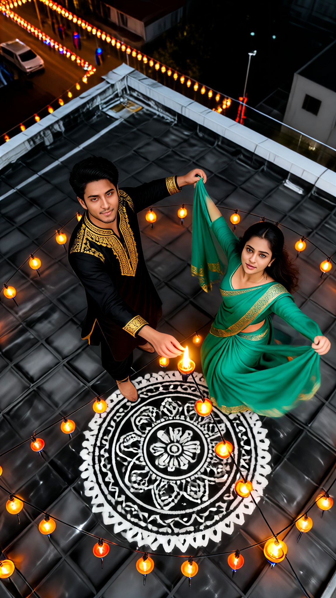 Diwali Rooftop Glow image