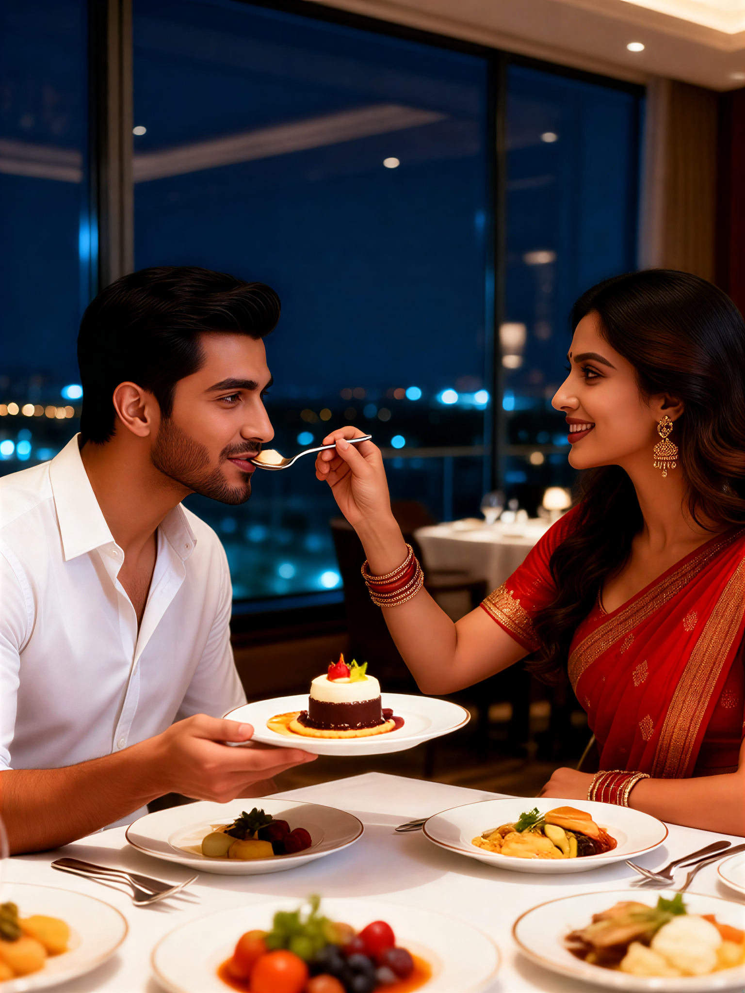 Selfie at a high-end restaurant-10 image