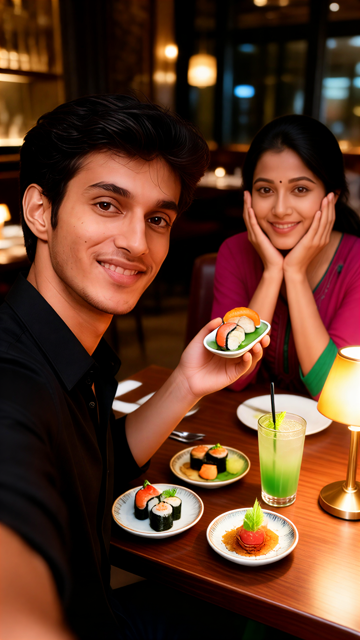 Selfie at a high-end restaurant-23 image