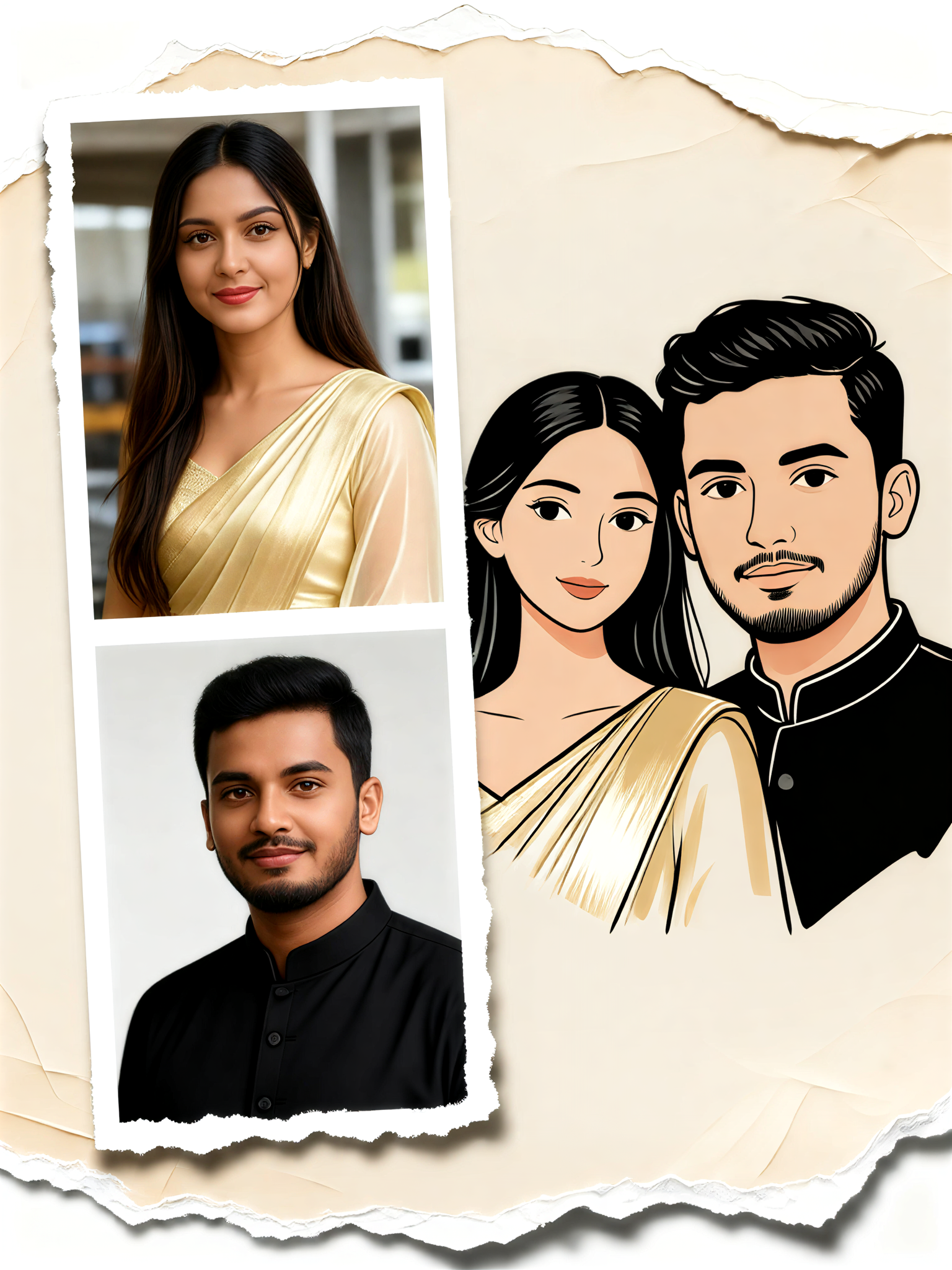 Tear - paper Couple Avatars image