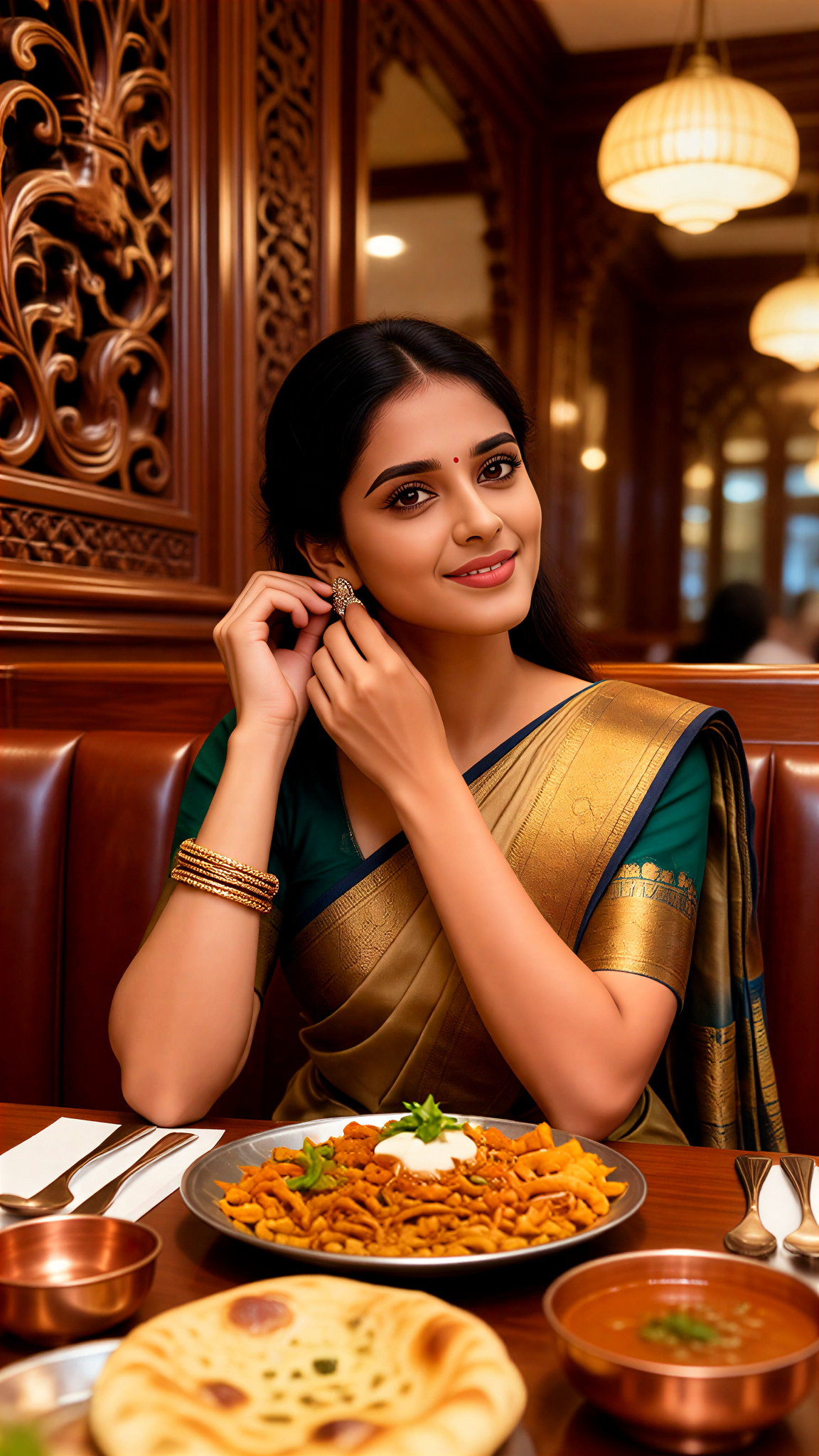 Selfie at a high-end restaurant-56 image