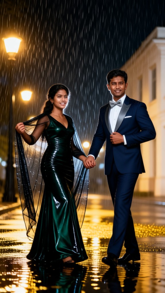 Midnight Couple Rain image