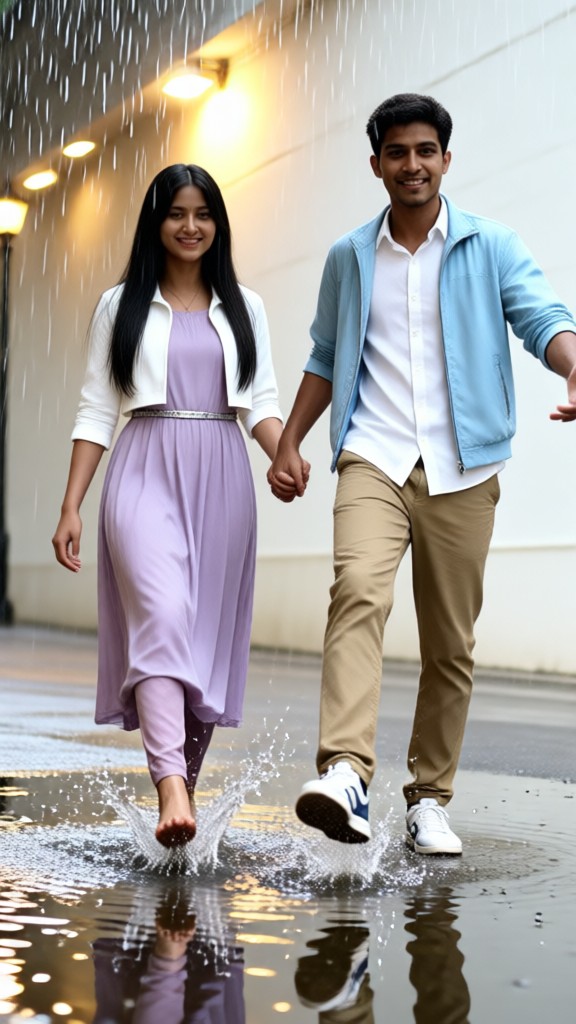 Splash Rain Couple image