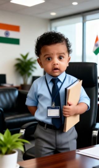 Baby in the workplace image