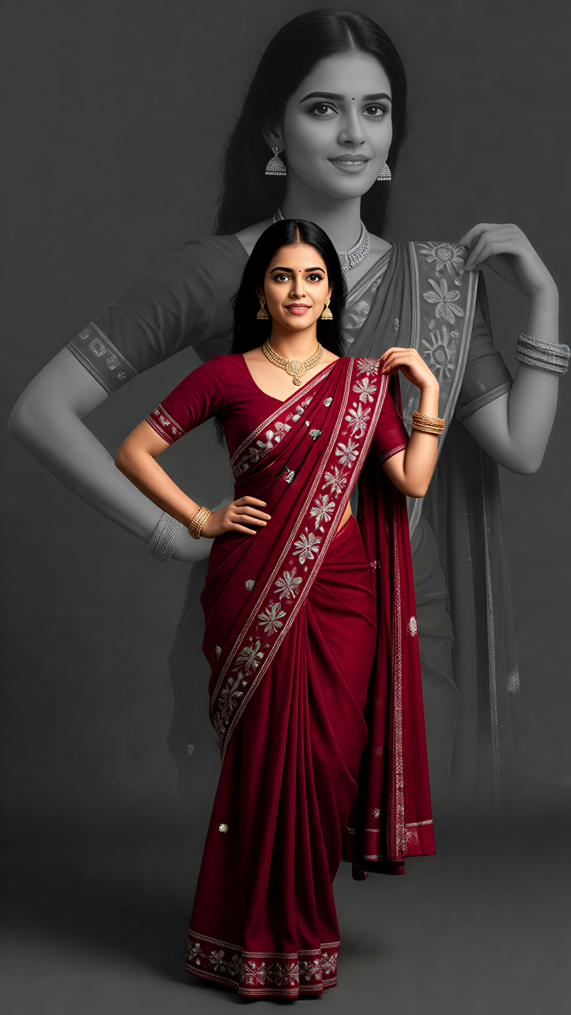 Burgundy Sharara Power image