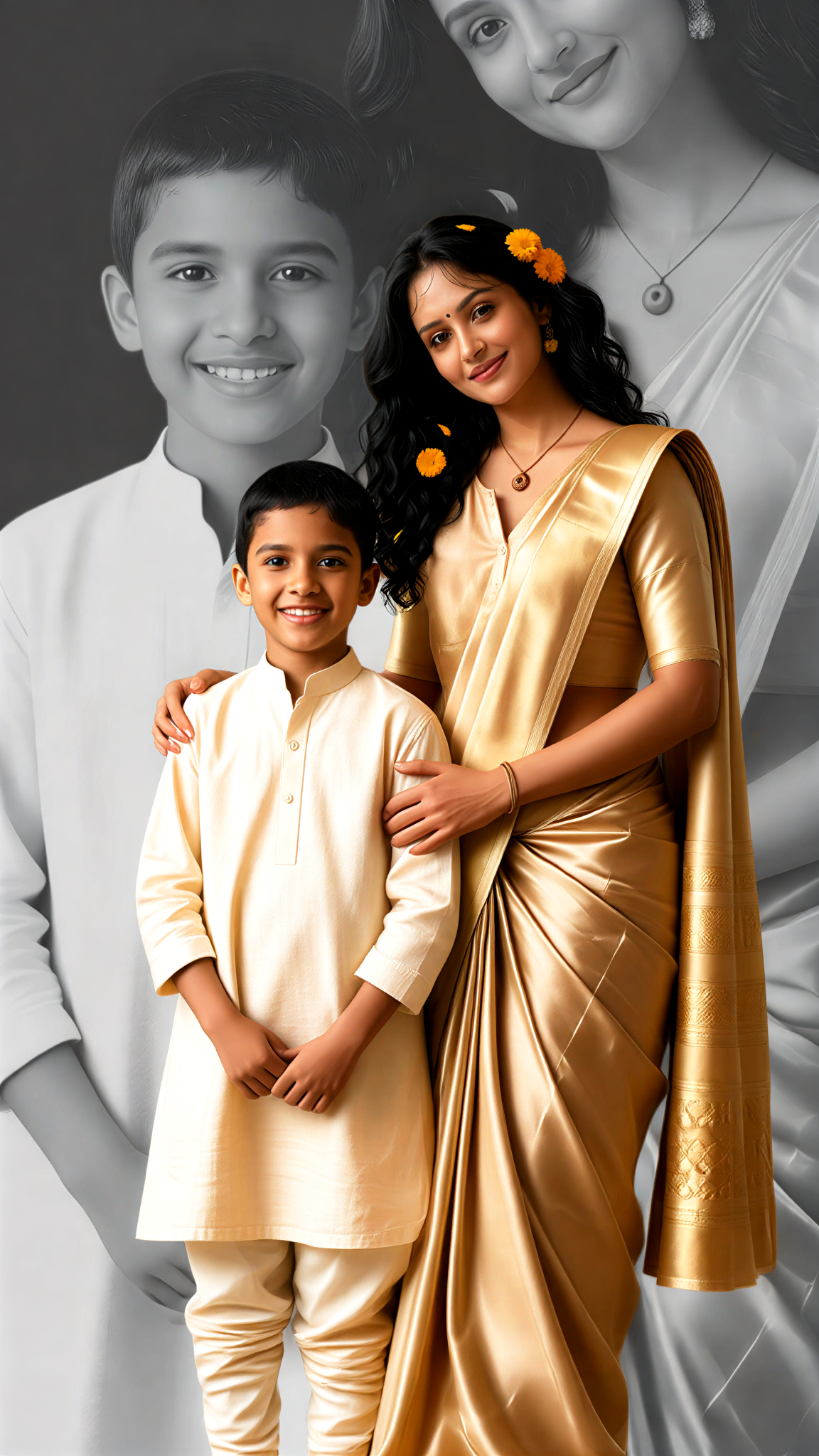 Champagne Mother Son image