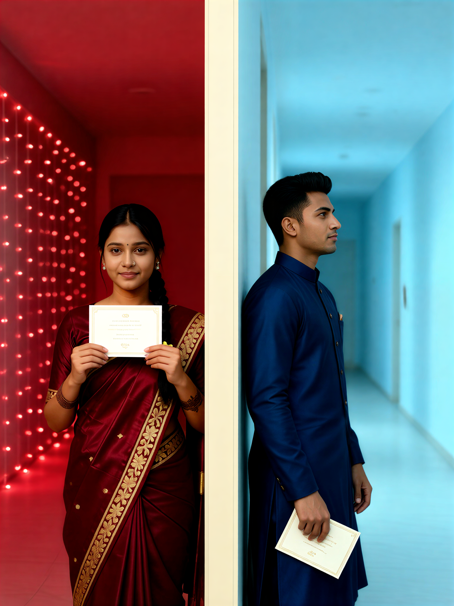 Wedding Invite Door Couple image