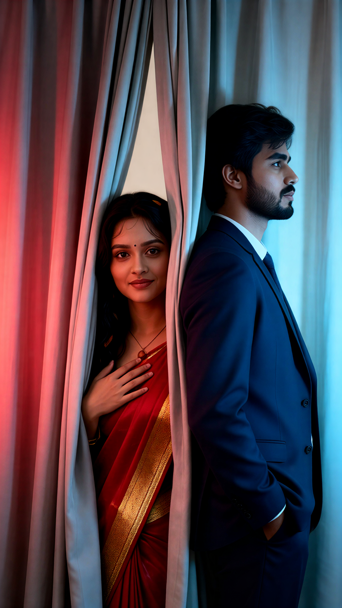 Curtain Split Couple image