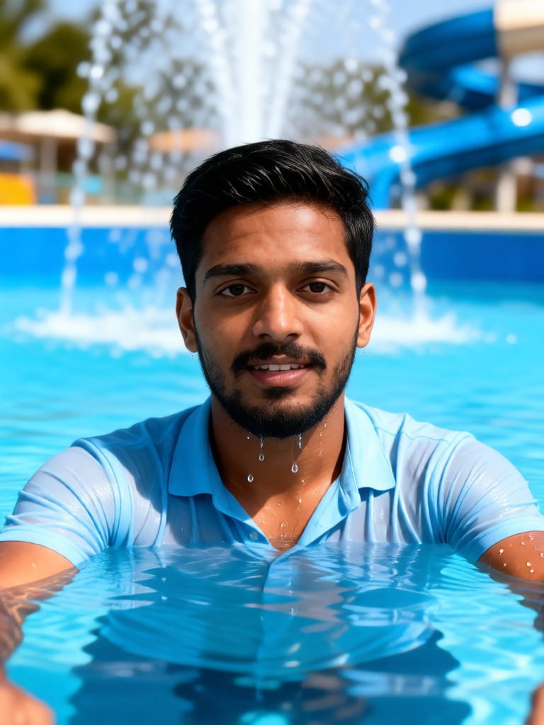 Showing off at the water park image