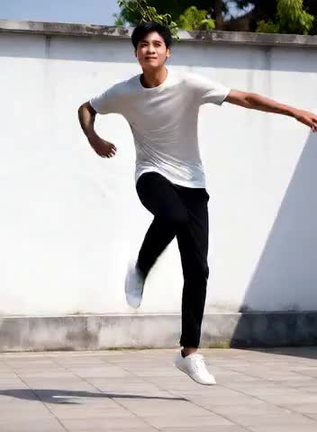 Handsome guy dancing image