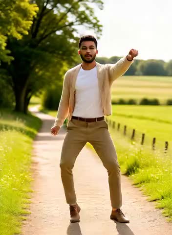 Handsome guy dancing image