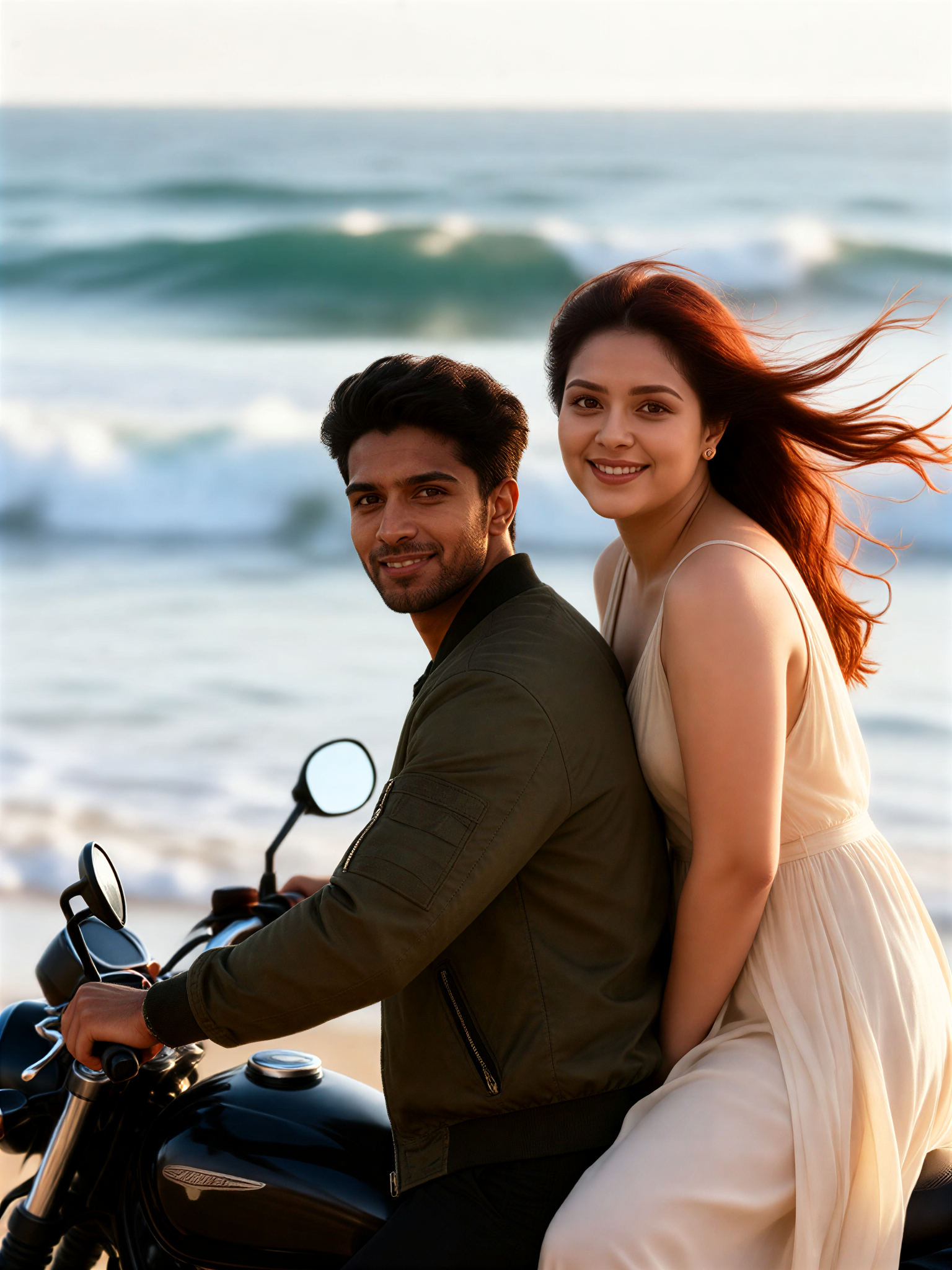 couple Motorcycle Romance image