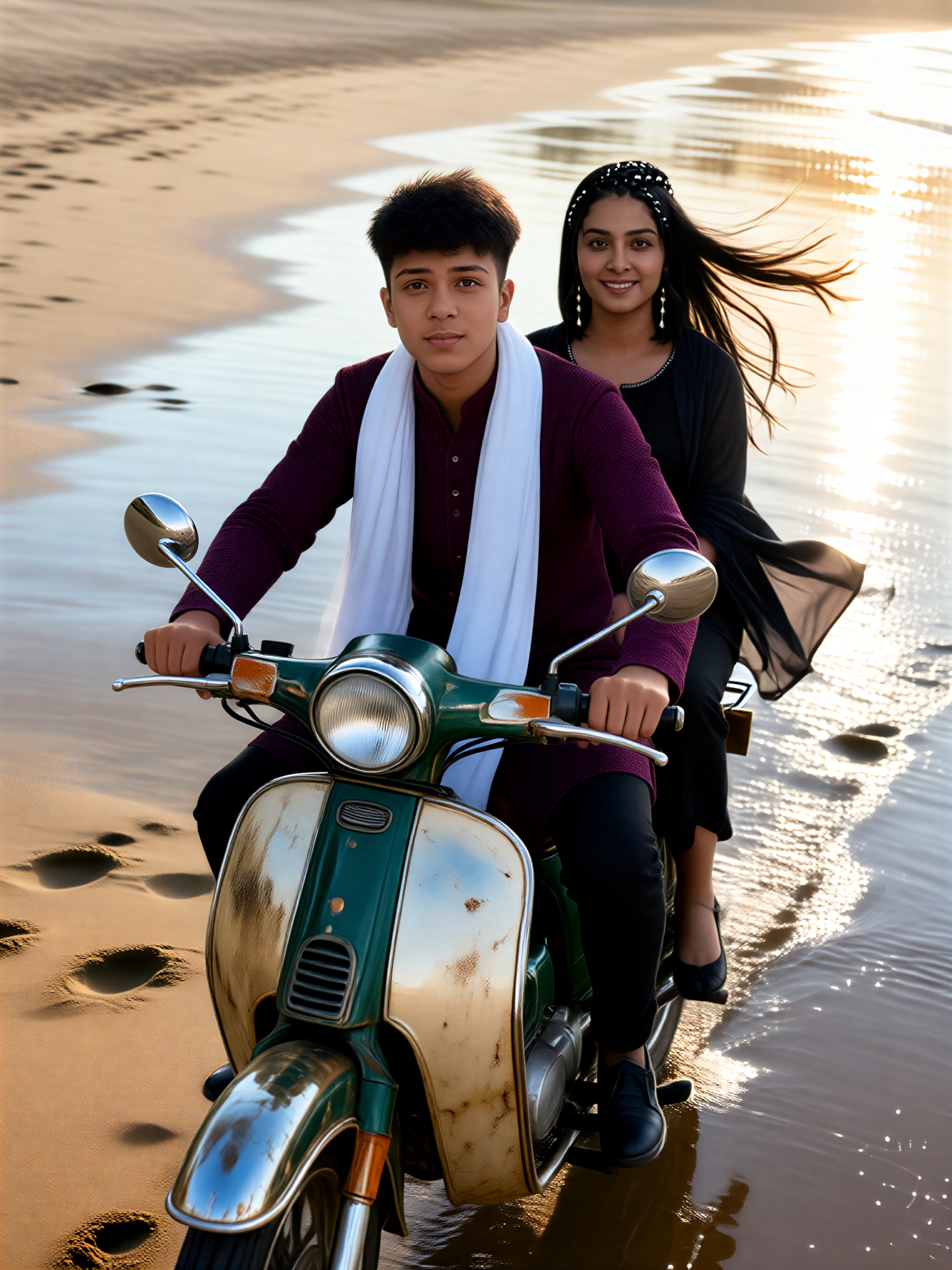 Paar Motorrad Romantik image