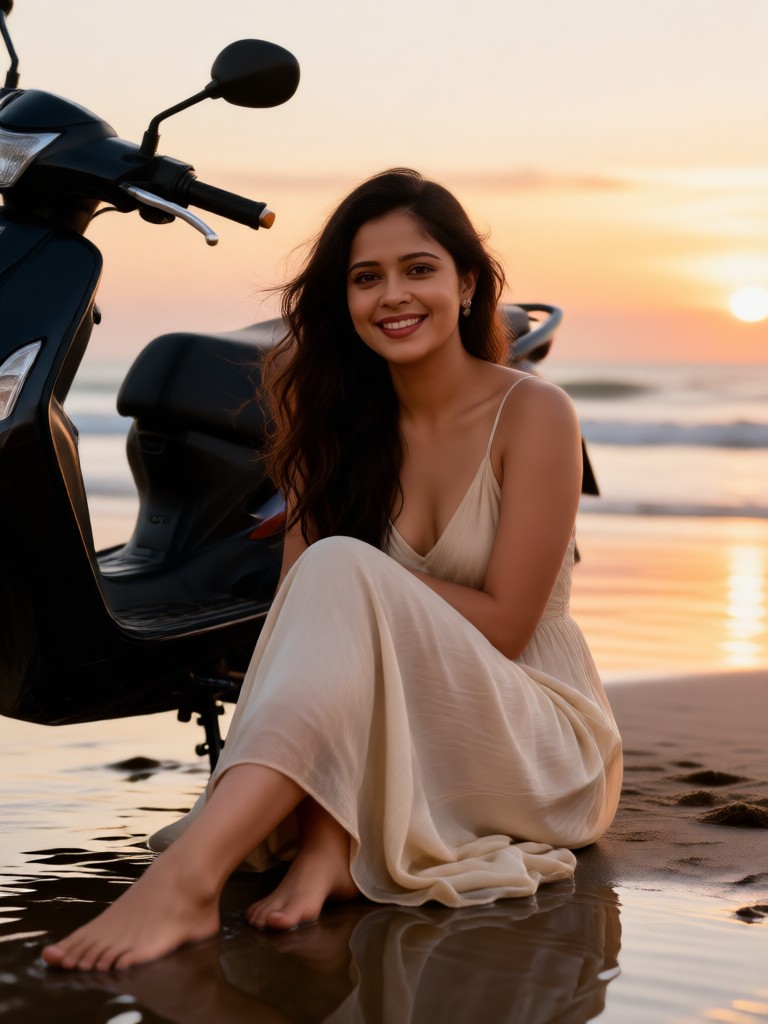 couple Motorcycle Romance image