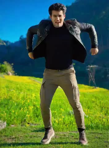 Handsome guy dancing image