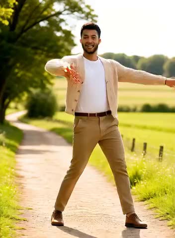 Handsome guy dancing image