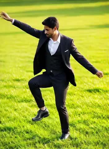 Handsome guy dancing image