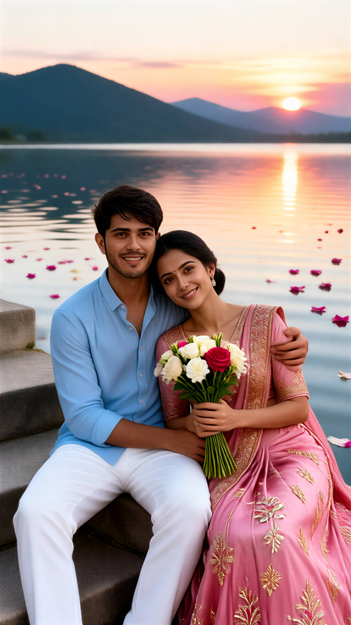 Udaipur Lake Couple image