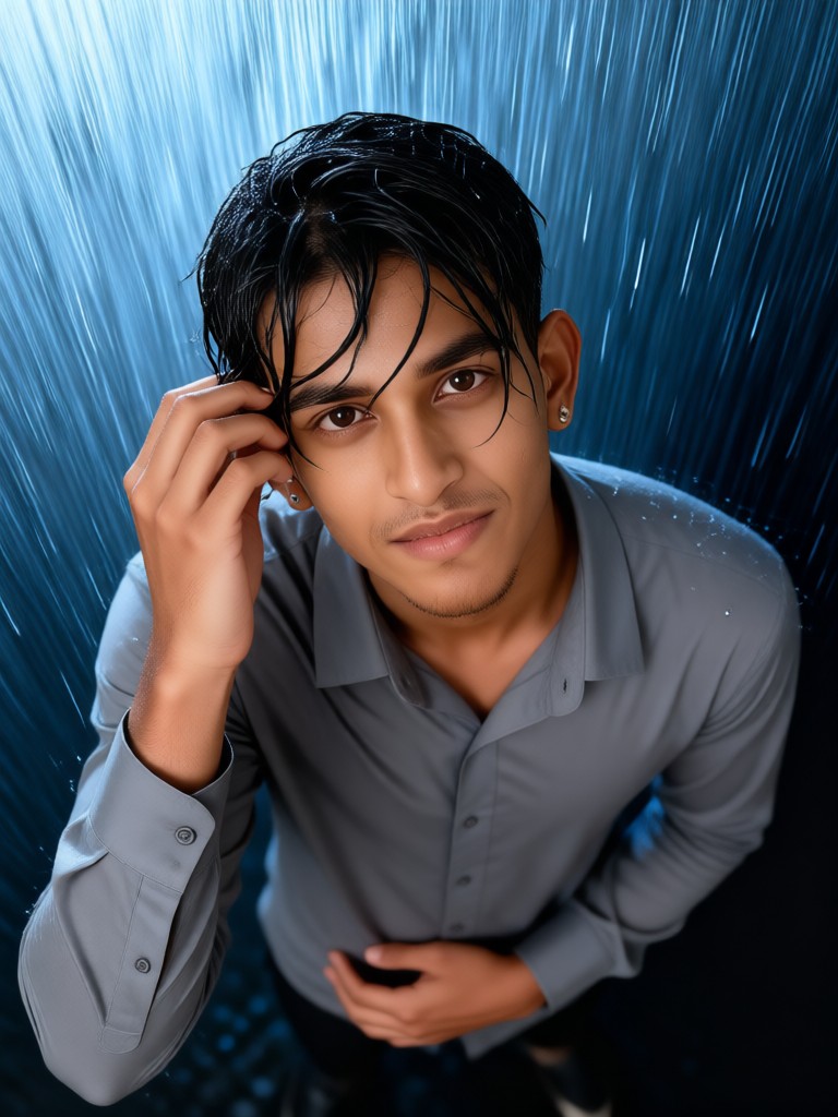 Silver Rain Hair Brush image