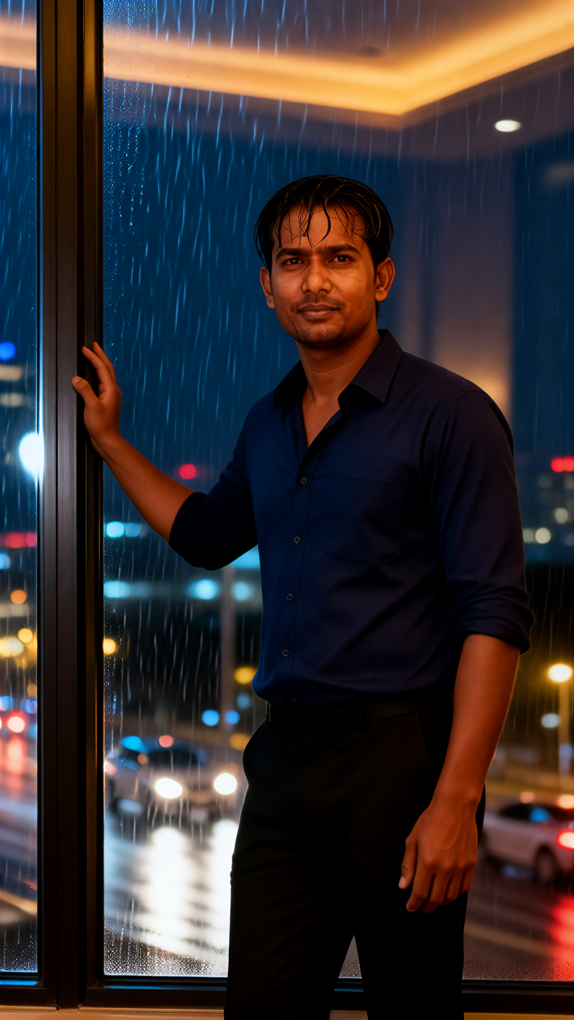 Hotel Rain Window Wet Hair image