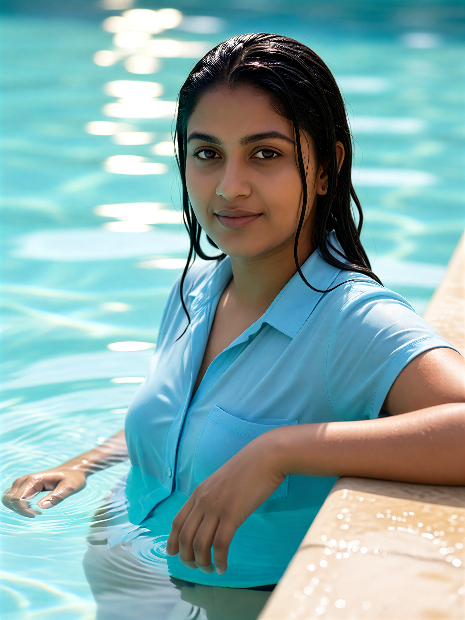 Pool Edge Clear Wet Hair image