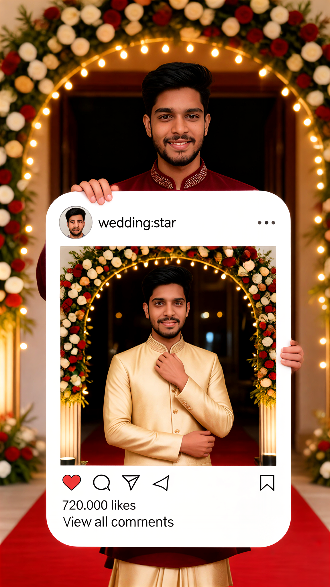 Show the number of wedding Instagram followers image