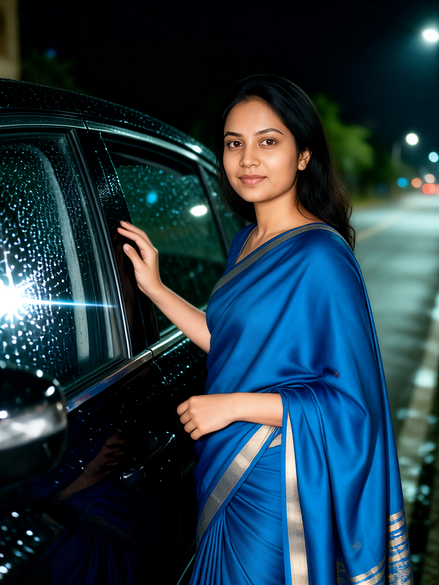 Rain Car Window Flash Girl image