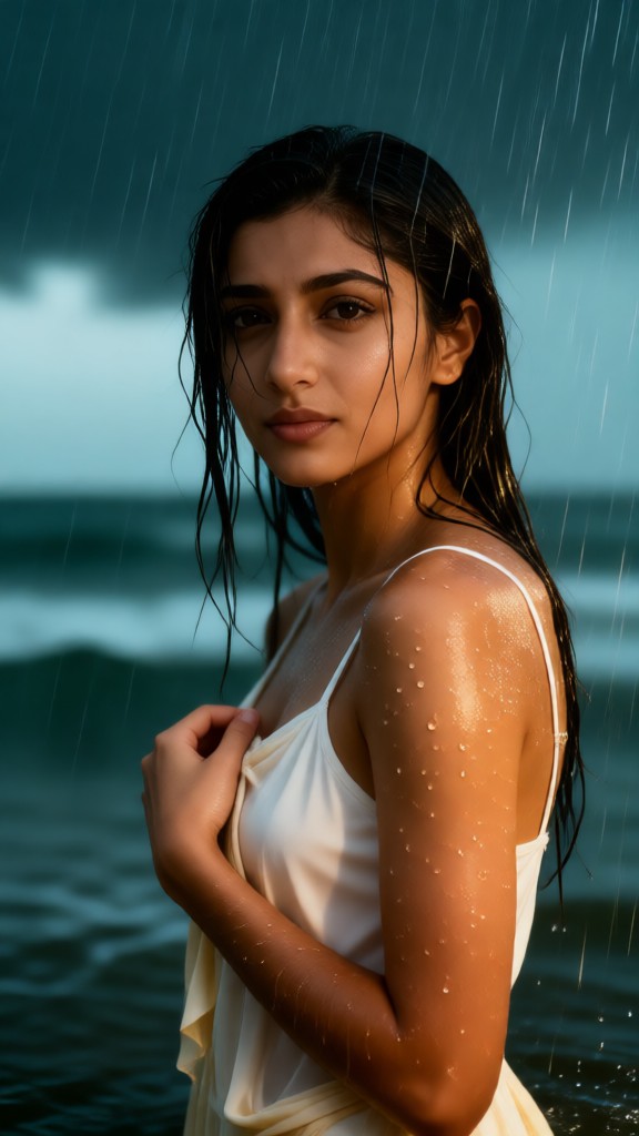 Raining by the seaside image