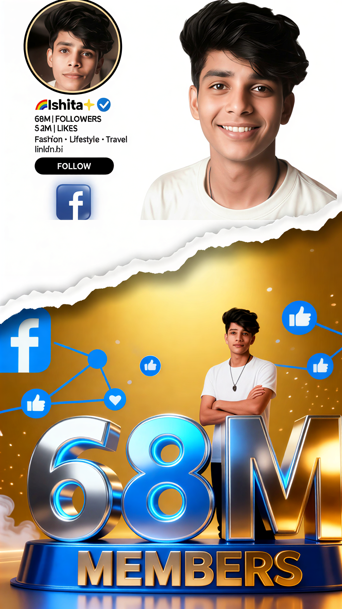 Social media fan milestone poster：14 image