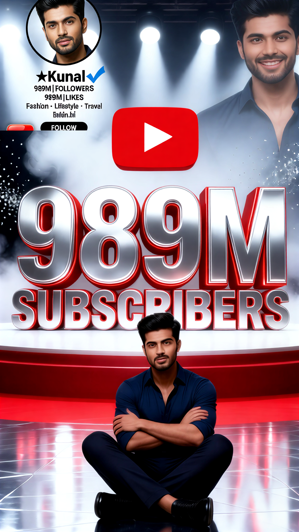 Social media fan milestone poster：16 image