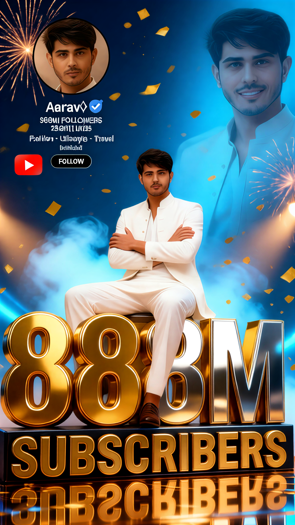 Social media fan milestone poster：17 image