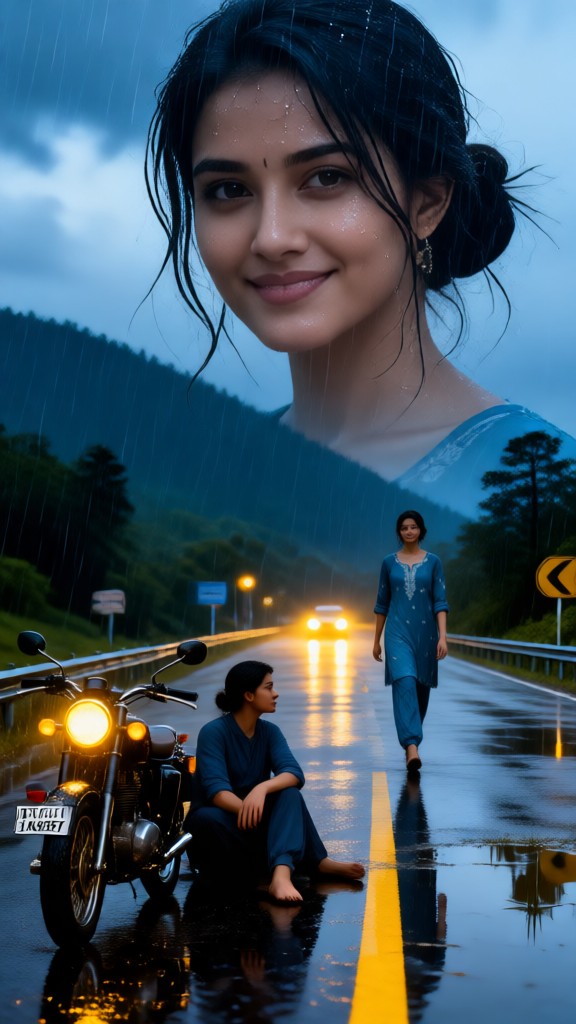 Rain themed character puzzle image
