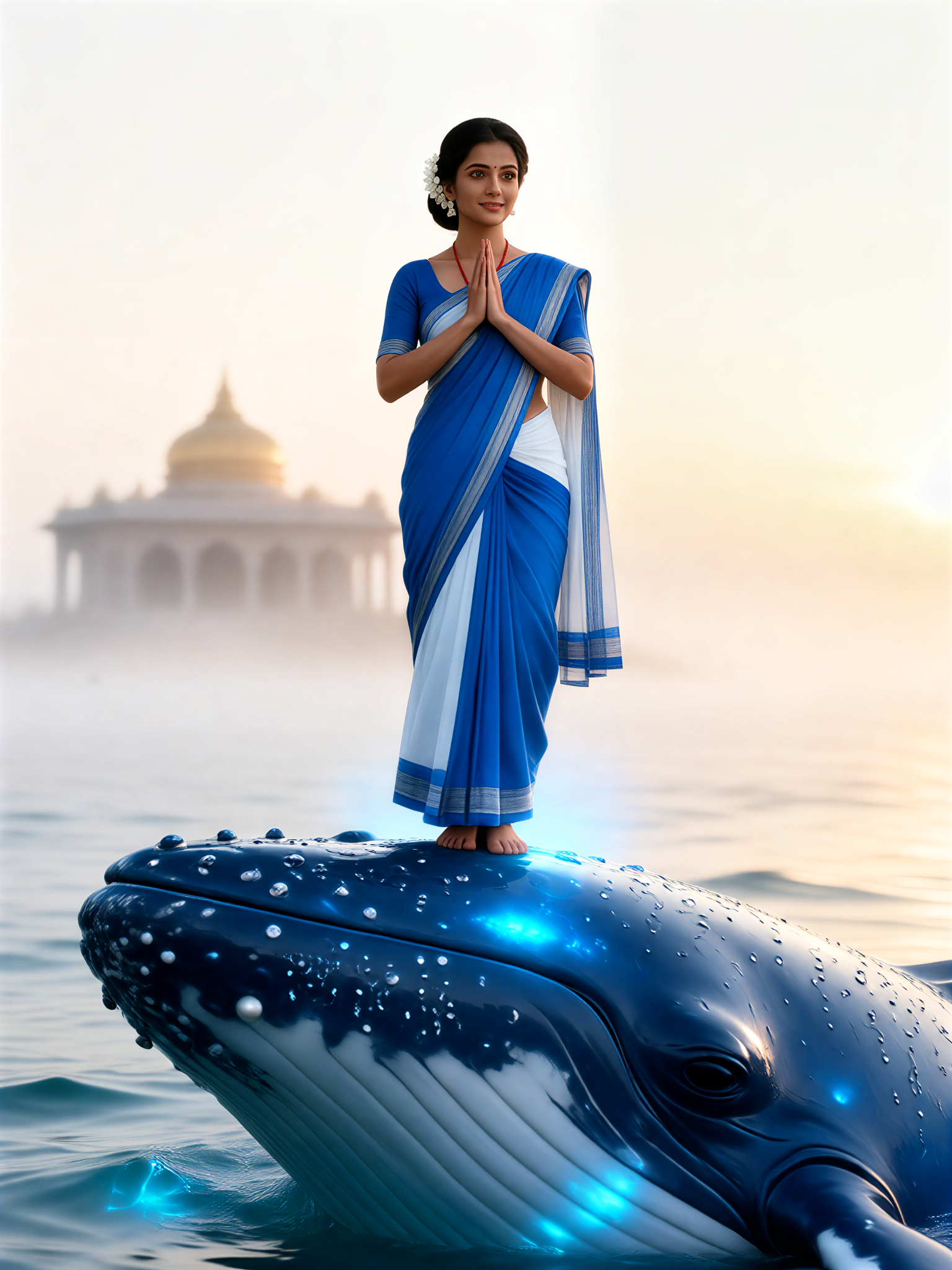 Temple Saree Whale image