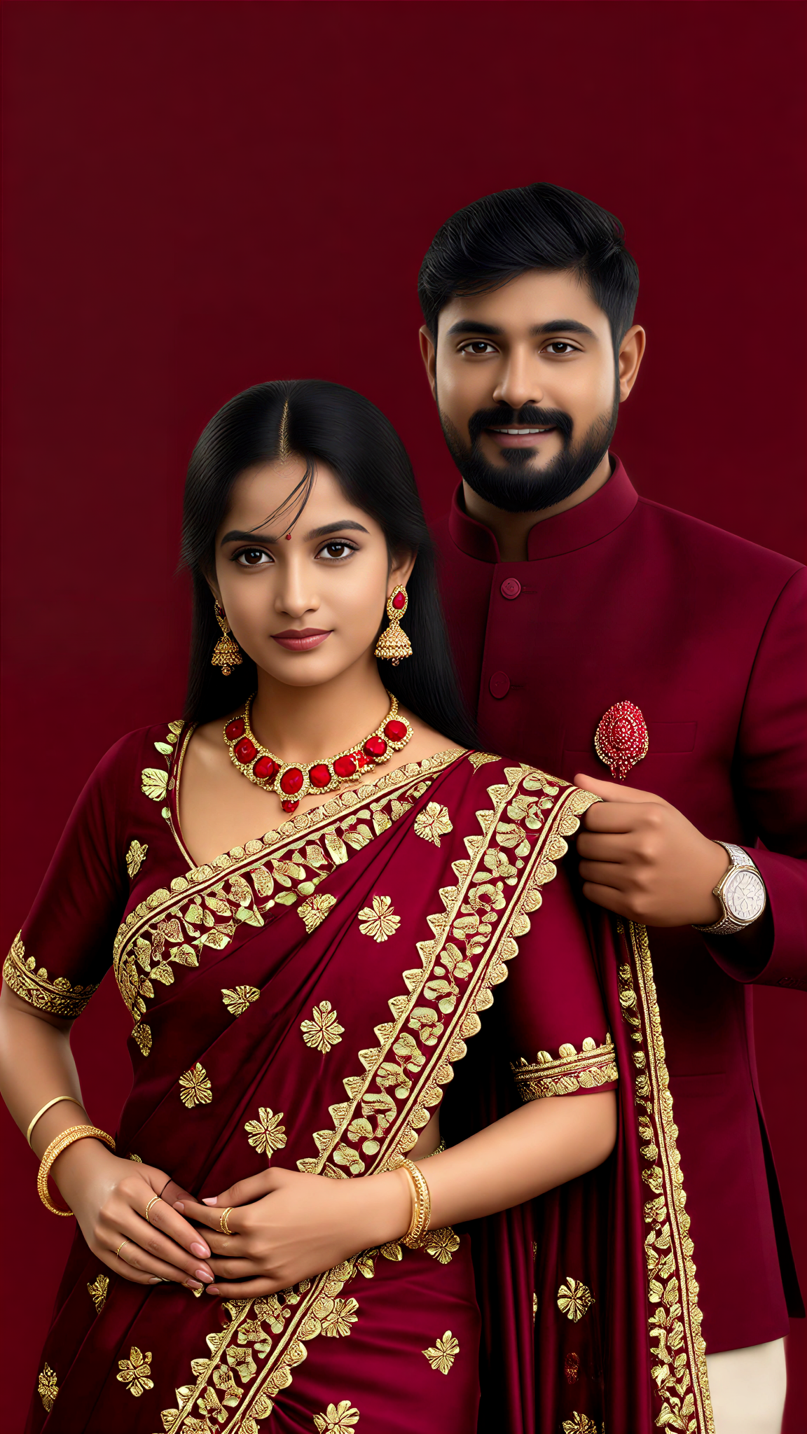 Maroon Dupatta Pull image