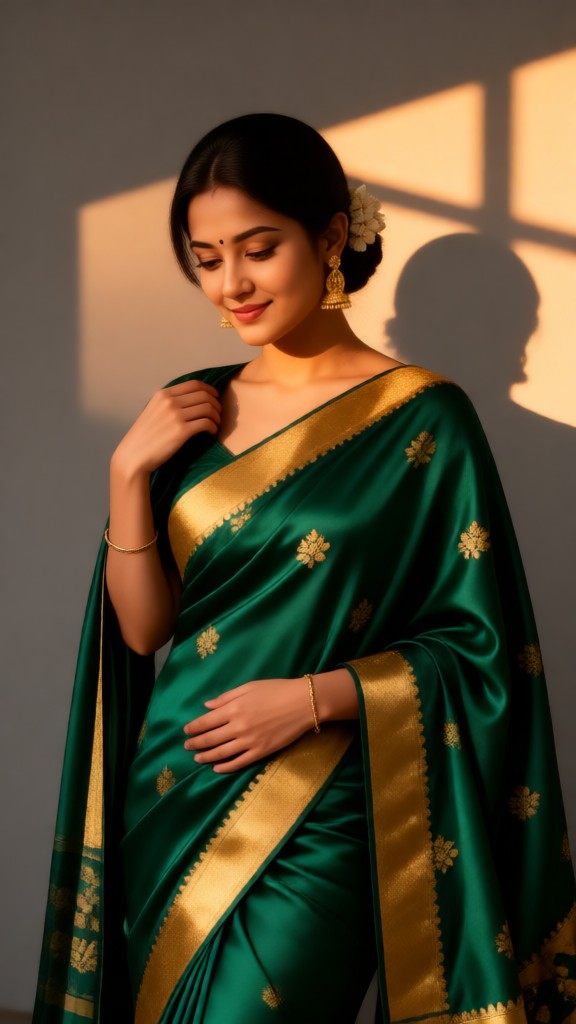 Twilight Sari: Emerald image