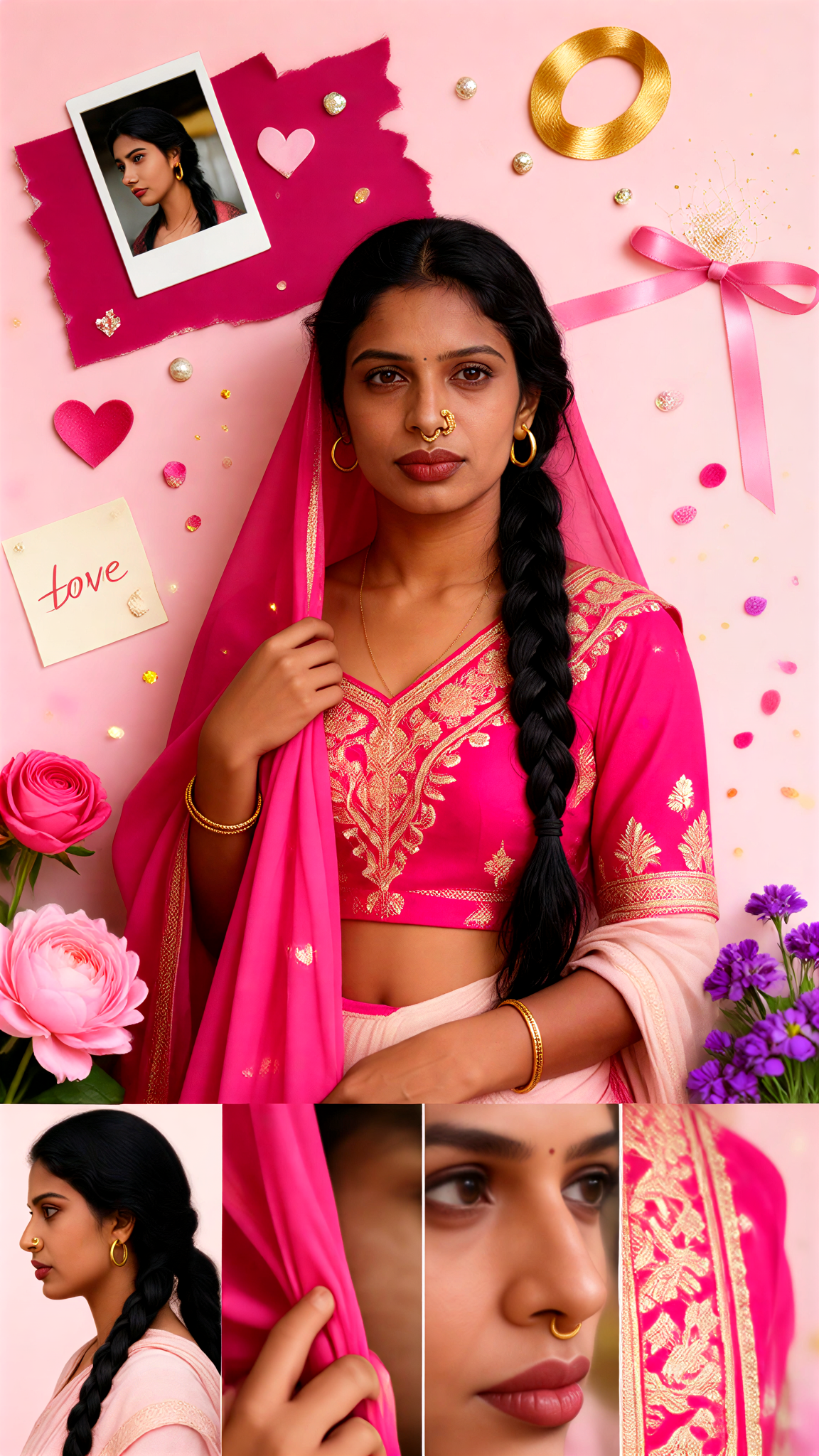Pink Dupatta Wall image