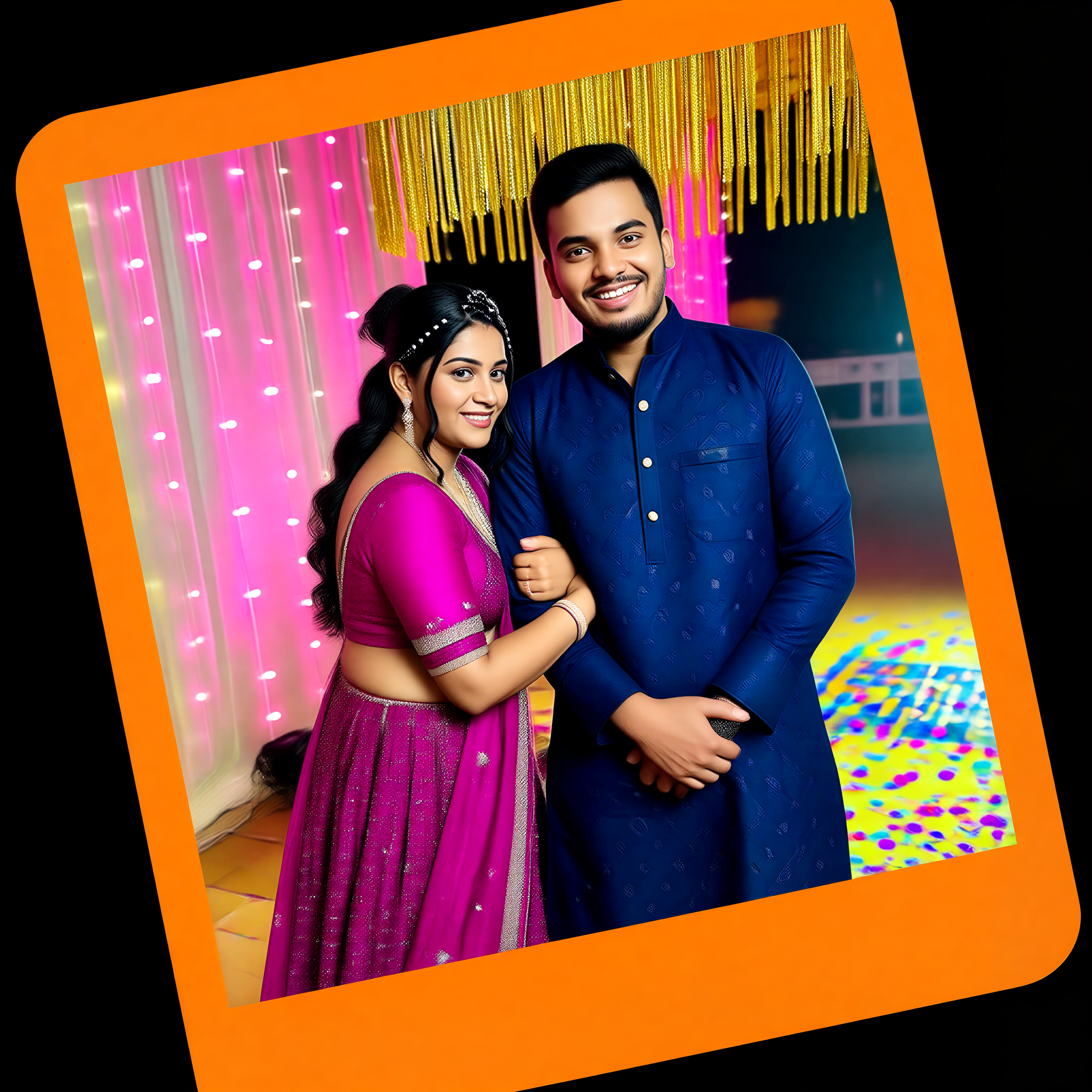 Sangeet Confetti Couple image