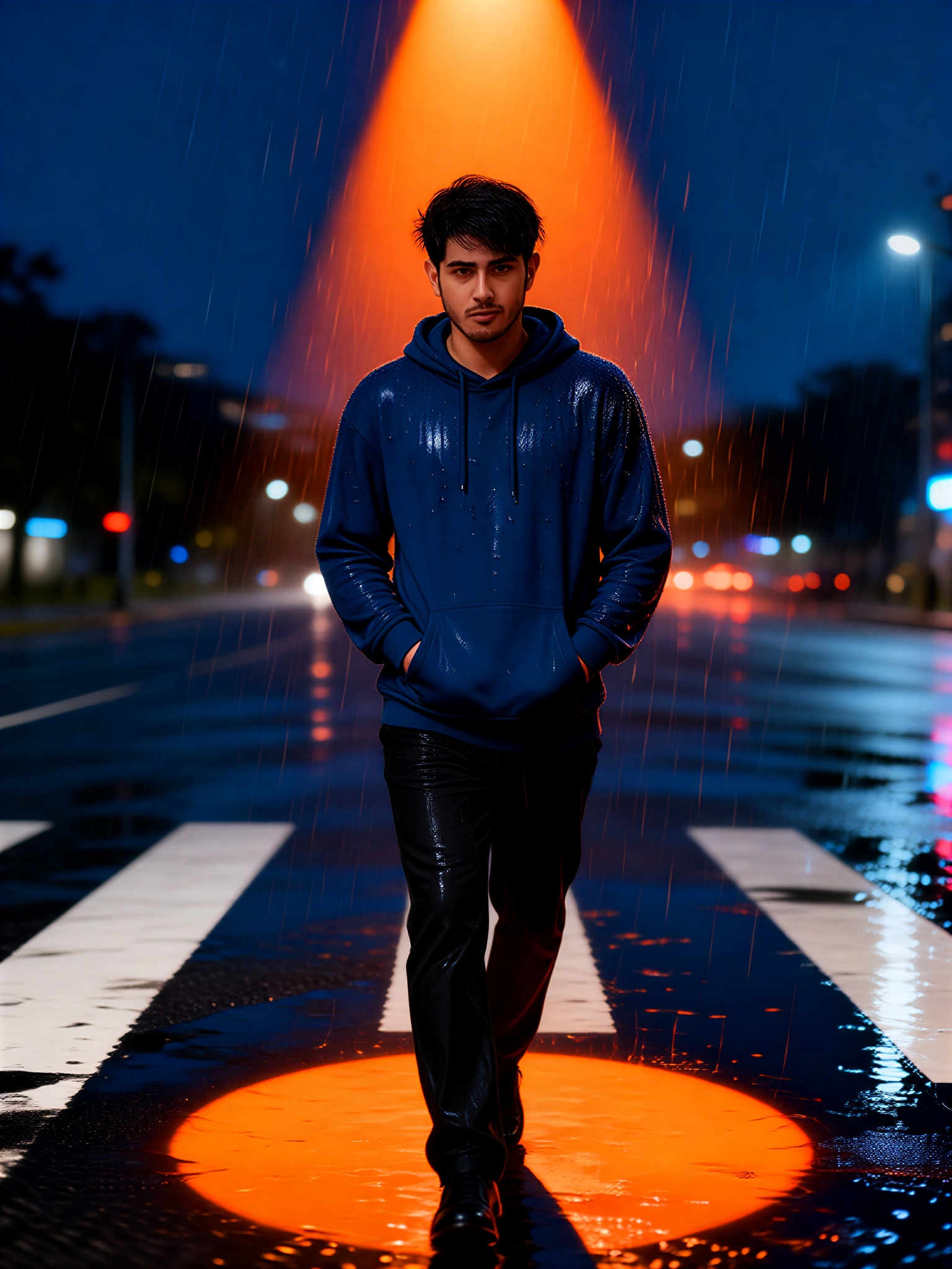 Rain Spotlight Walk Filter: Create Emotional Rainy Night Scenes with AI ...