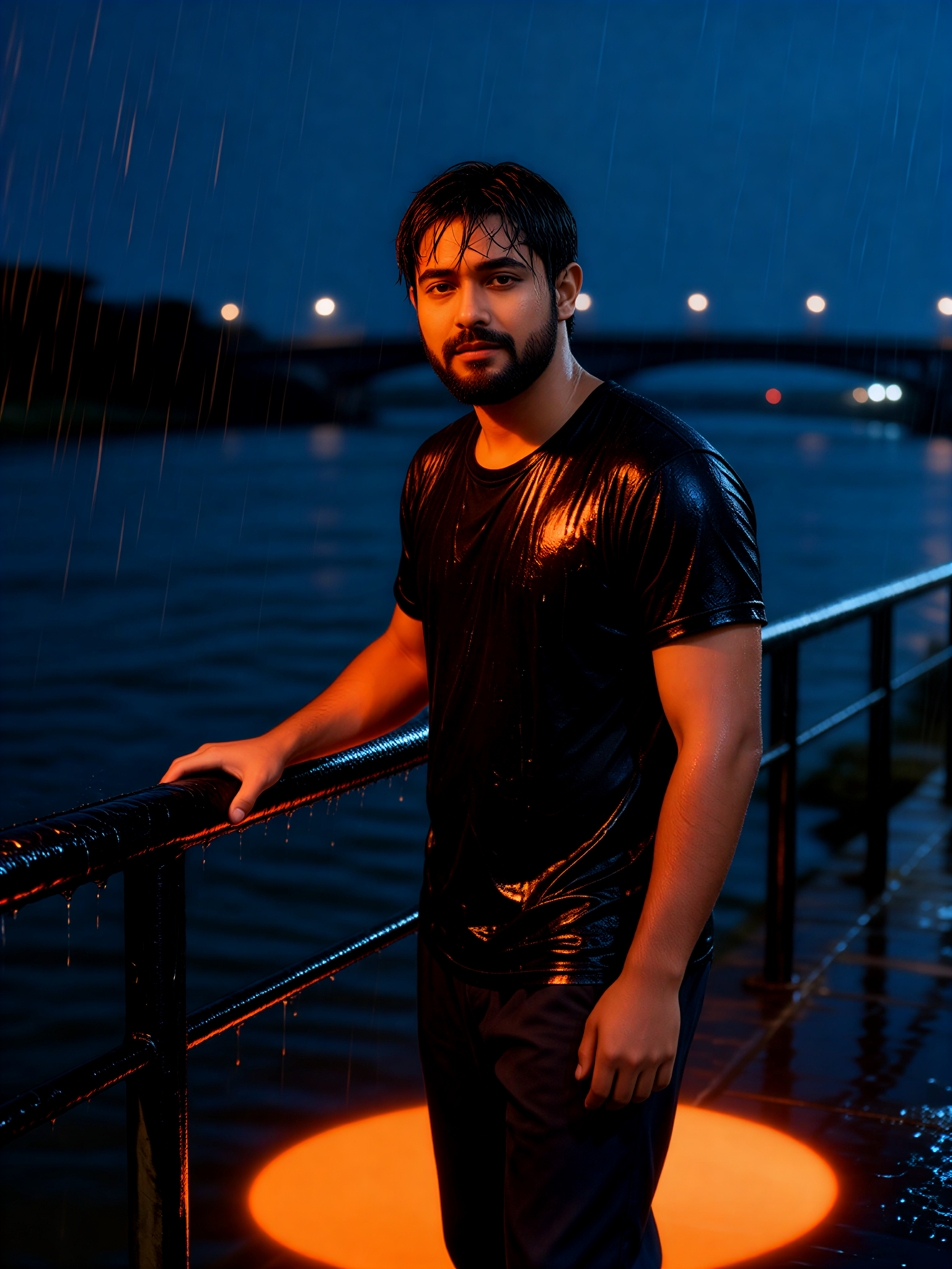Riverside Railing Rain image