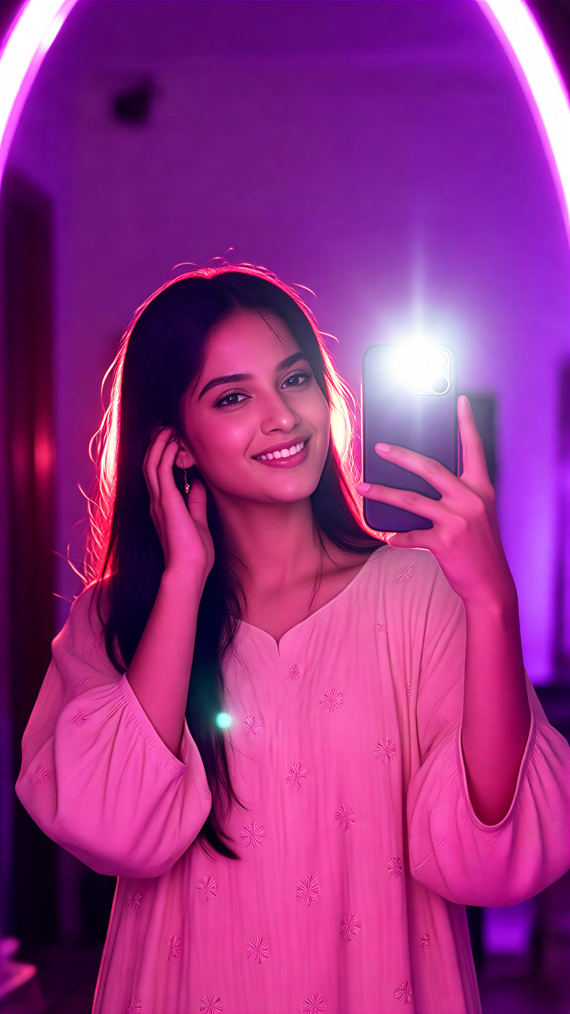 Pink Neon Mirror image