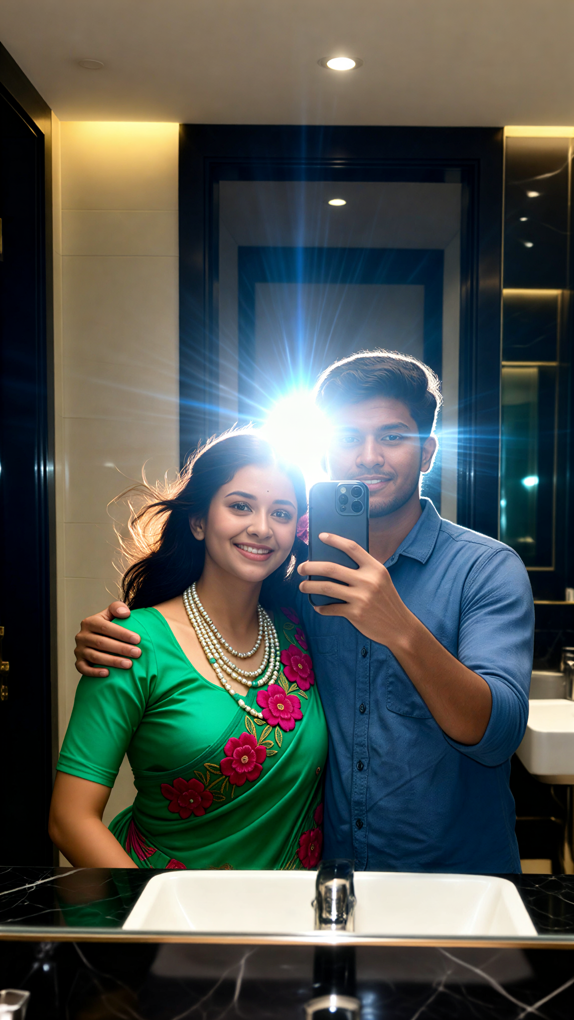 Marble Couple Mirror image