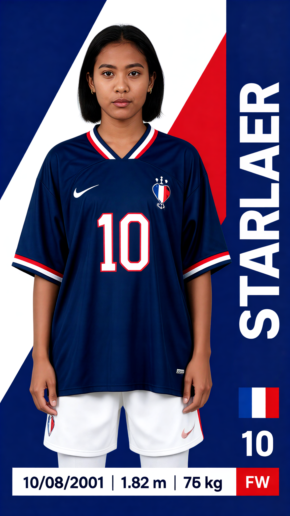 Frankreich Spieler Datenkarte image