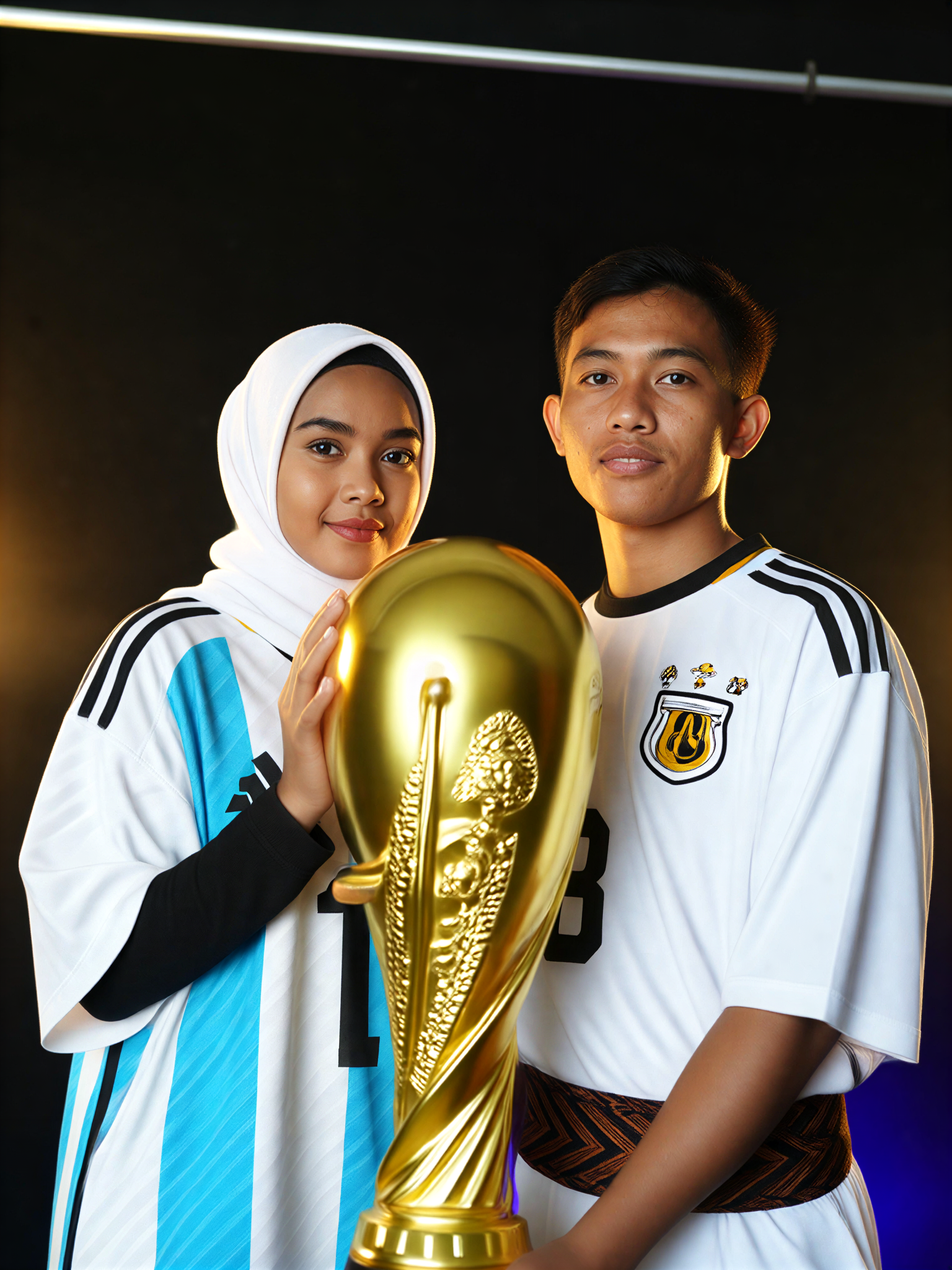 Couple Trophy Close Portrait image