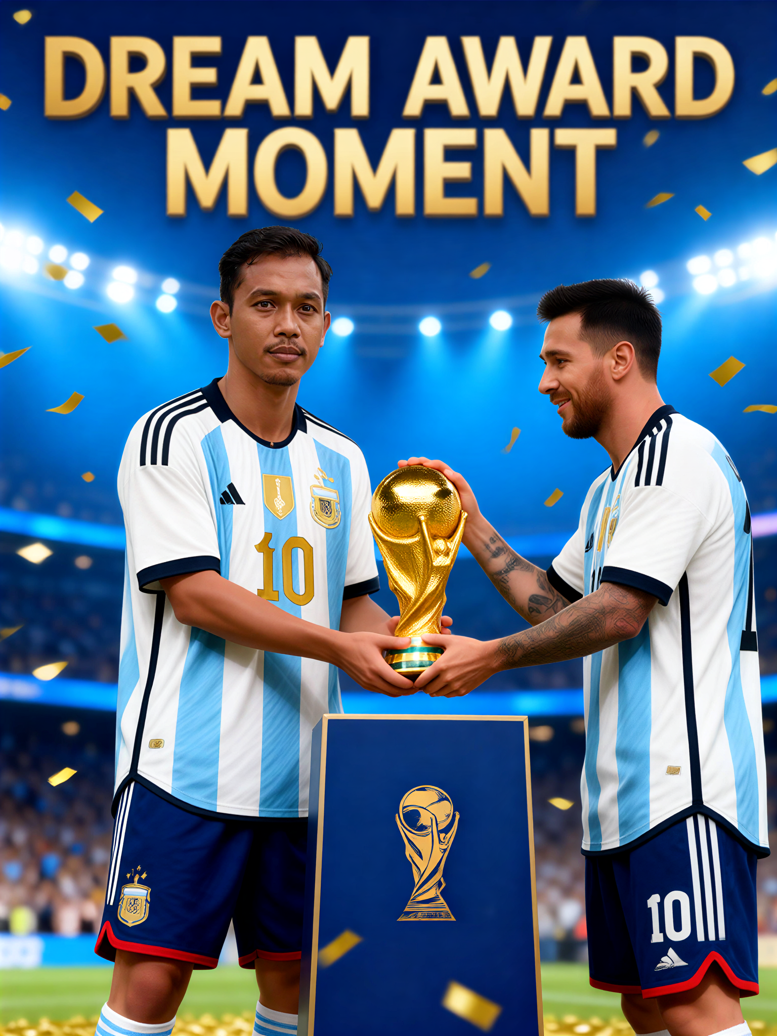 Messi Presents Trophy image
