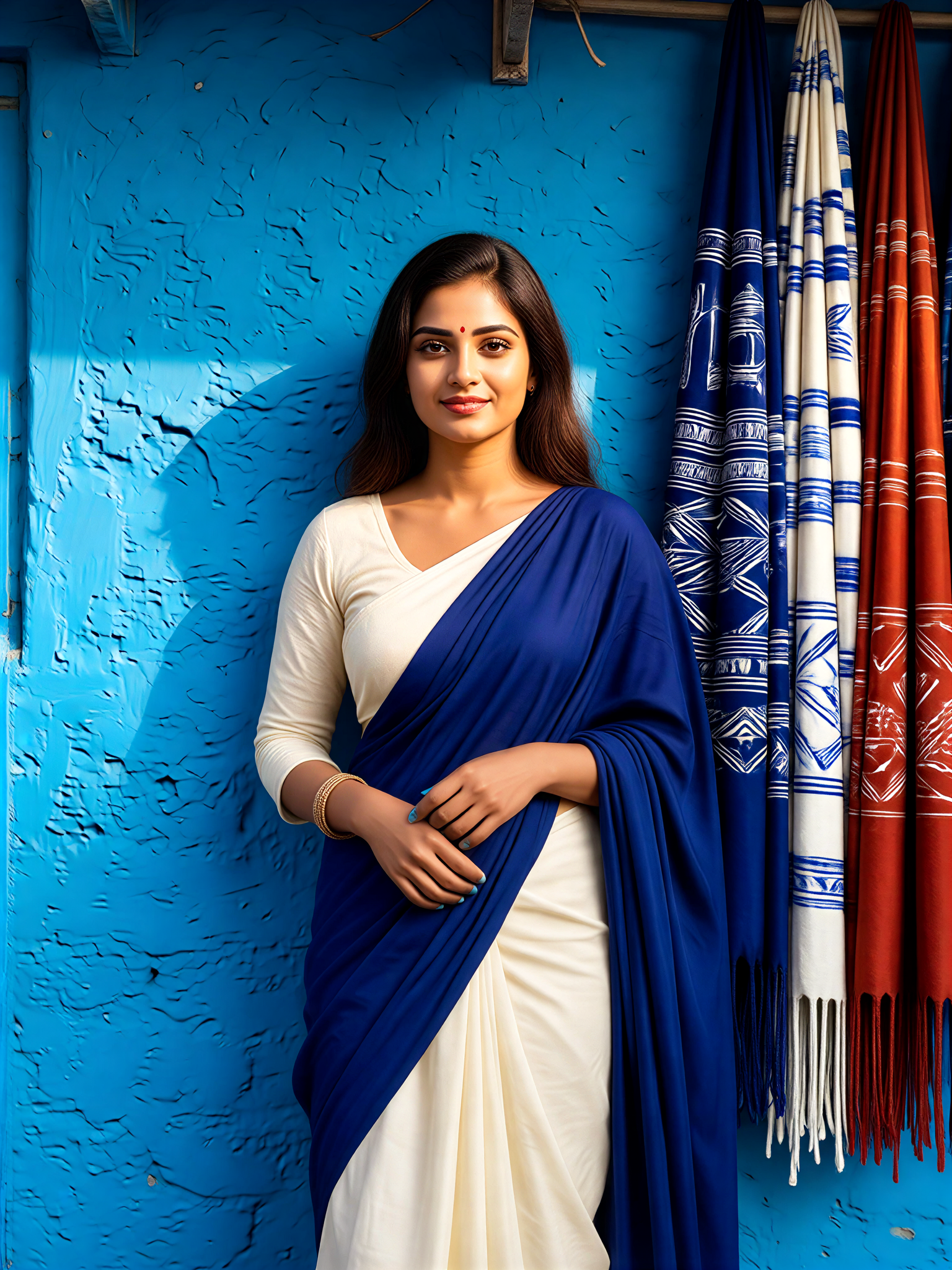 Indigo Textile Wall image