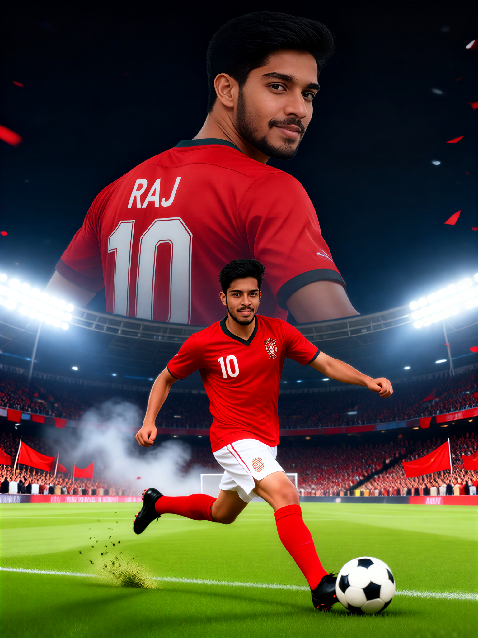 Red Final Football Poster image