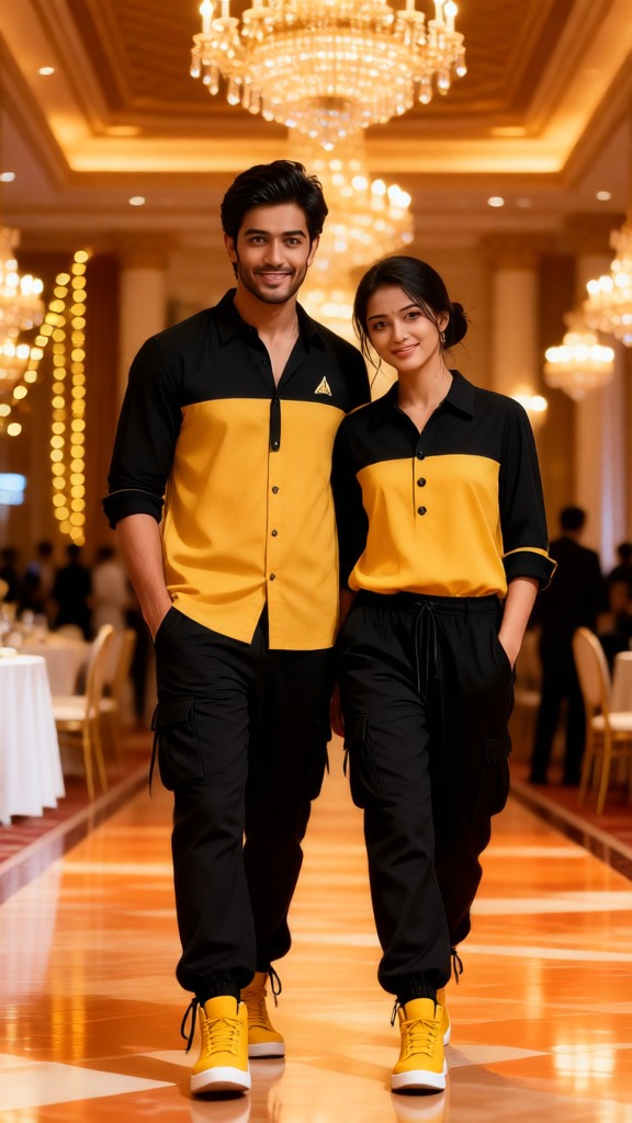Shirt couple changing scene image