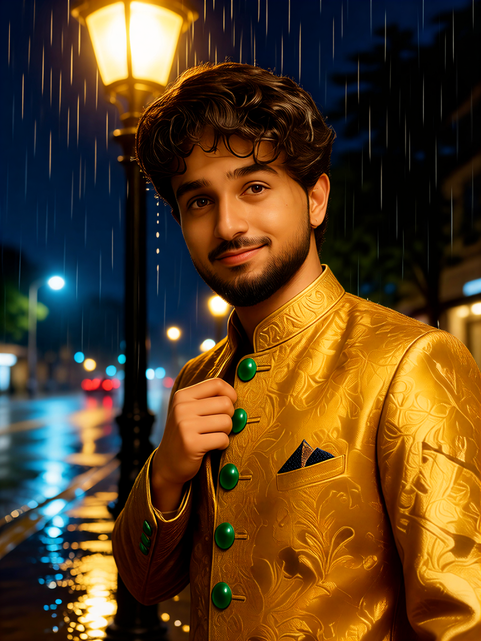 Street Lamp Rain image